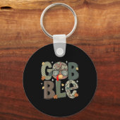 Porte-clés Gobble Turkey Camo Hat Thanksgiving Boys Youth Kid (Recto)