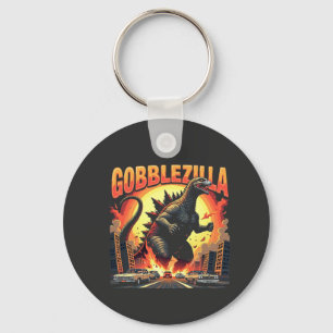 Porte-clés Gobblezilla Éffrayant Turquie Thanksgiving Gobble
