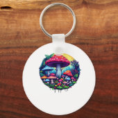 Porte-clés Goblincore Colorful Mushrooms Classic (Recto)