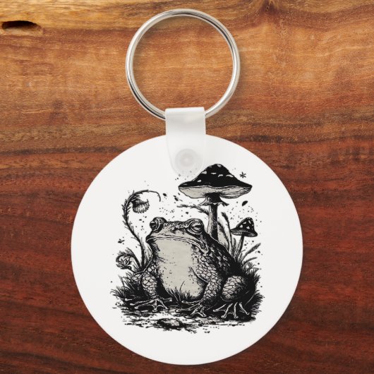 Porte-clés Goblincore Frog Minimal Classic Design (Recto)