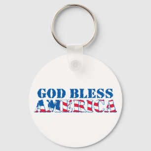 Porte-clés God Bless America (flag)