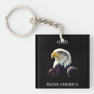 Porte-clés God Bless America – Patriotic Strength with Proud