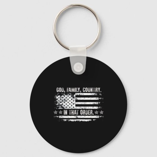 Porte-clés God Family Country Patriotic Faith Pride Usa For S (Recto)