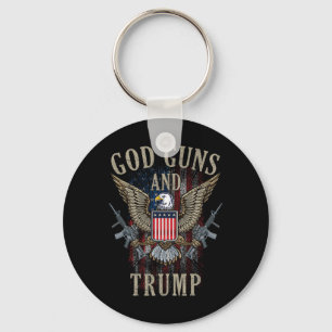 Porte-clés God Guns Et Trump 2ème Amendement Drapeau Ar15 Amé