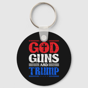 Porte-clés God Guns Et Trump American Flag Patriot