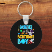 Porte-clés Godfather Of The Birthday Boy Space Astronaut 1st  (Recto)