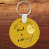 Porte-clés Gold 50th Anniversary Party Favor Porte - clé (Recto)
