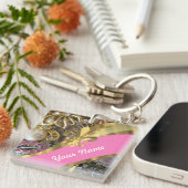 Porte-clés Gold bling fleur de lys (Devant Droit)