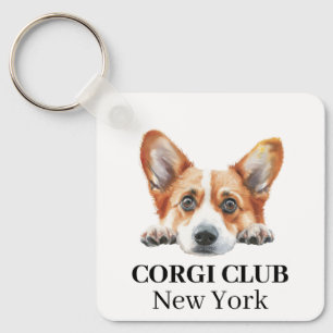 Porte-clés Gold Corgi Custom Club porte - clé à thème