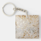 Porte-clés Gold Cowhide Print Metallic (Devant)