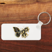 Porte-clés Gold flower Butterfly with Black Orchid (Recto)