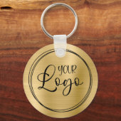 Porte-clés Gold Foil votre logo d'entreprise ici (Recto)