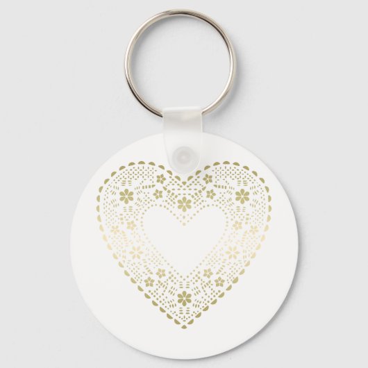 Porte-clés Gold Lace Heart (Recto)