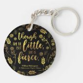 Porte-clés Gold Little Mais Fierce William Shakespeare Floral (Dos)