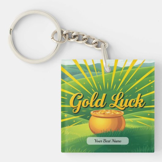 Porte-clés Gold Luck Ray Personalize (Devant)