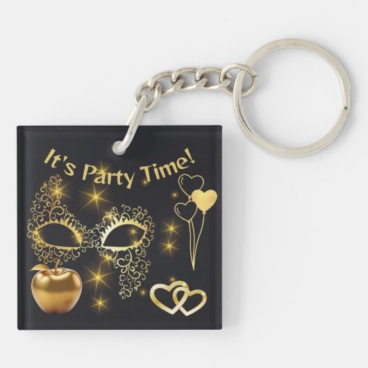 Porte-clés Gold Masquerade C'est l'heure de la fête | (Dos)