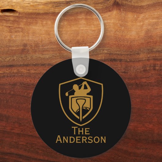 Porte-clés Gold Modern Golf (Verso)