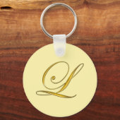 Porte-clés Gold Monogram L Customized (Recto)
