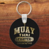 Porte-clés Gold Muay Thai Fighter (Recto)