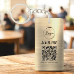 Porte-clés Gold QR Code Business Logo promotionnel<br><div class="desc">Faites la promotion de votre marque sur le pouce grâce à ce Porte - clé promotionnel du logo professionnel QR Code. Doté de votre logo d'entreprise personnalisé et d'un code QR scannable, ce porte - clé offre un moyen facile pour les clients et les clients d'accéder instantanément à votre site...</div>