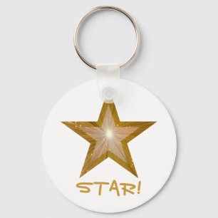Porte-clés Gold Star 'STAR' porte - clé blanc