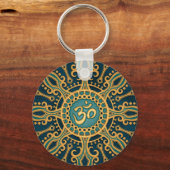 Porte-clés Golden Blue Aum Star (Recto)