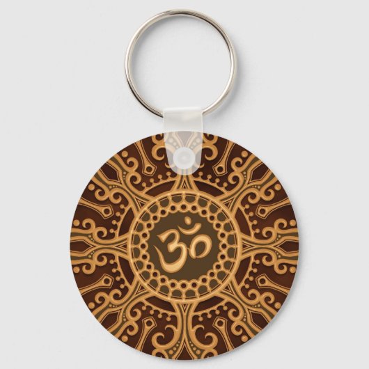 Porte-clés Golden Brown Aum Star (Recto)