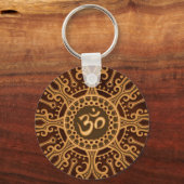 Porte-clés Golden Brown Aum Star (Recto)