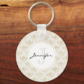 Porte-clés Golden Bumble Bee avec un monogramme Motif de la C (Recto)