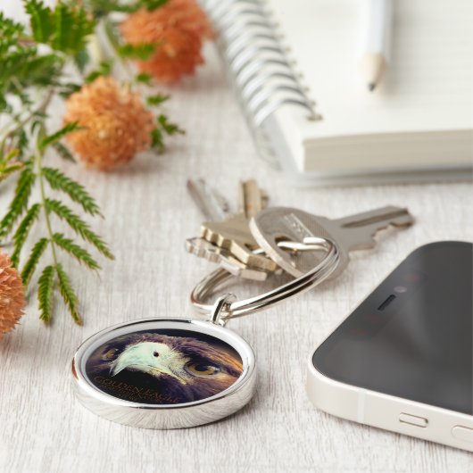 Porte-clés Golden Eagle ：Premium Round Key Chain (Côté)
