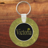 Porte-clés Golden Flecks Victoria Nom Design, (Verso)