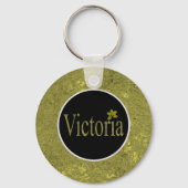 Porte-clés Golden Flecks Victoria Nom Design, (Verso)
