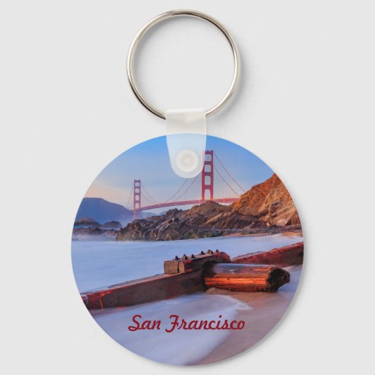 Porte-clés Golden Gate Bridge à San Francisco, Baker Beach (Recto)