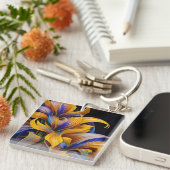 Porte-clés Golden Iris Hosta X AI ART (Devant Droit)
