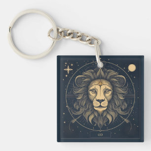 Porte-clés Golden Leo Zodiac
