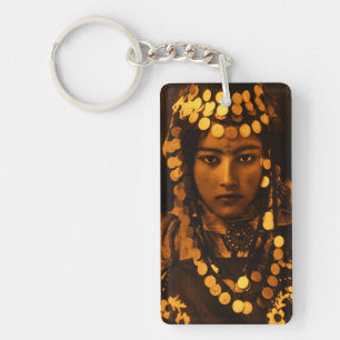 Porte-clés Golden Maghreb Ouled Naïl Berber Girl Femme