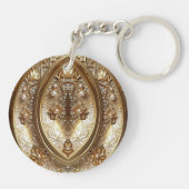Porte-clés Golden Ornate Frame Keychain (Dos)