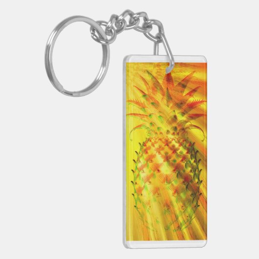 Porte-clés Golden Rays Passing Through A Large Pineapple (Devant gauche)