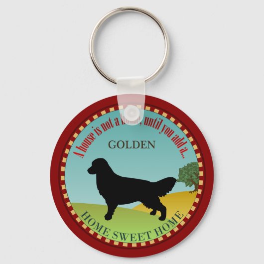 Porte-clés Golden Retriever (Recto)