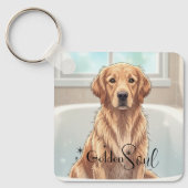 Porte-clés Golden Retriever (Recto)