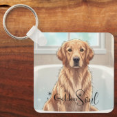 Porte-clés Golden Retriever (Recto)