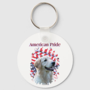 Porte-clés Golden Retriever American Pride