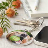 Porte-clés Golden Retriever Avec Le Bal De Tennis (Devant droit)