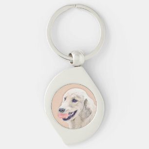 Porte-clés Golden Retriever avec Tennis Ball Peinture Chien A