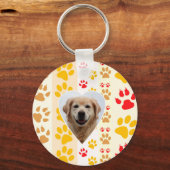 Porte-clés Golden Retriever Chien Coeurs Pâtes Imprimer (Recto)