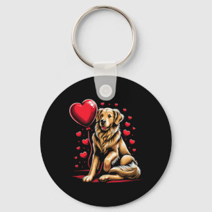 Porte-clés Golden Retriever Chien Valentine's Day Chien propr