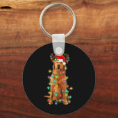 Porte-clés Golden Retriever Christmas Tree Lights Pyjama Chie (Recto)