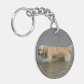 Porte-clés Golden retriever dans l'eau (Devant gauche)