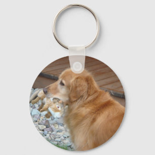 Porte-clés Golden retriever émouvant