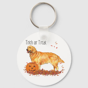 Porte-clés Golden Retriever Halloween